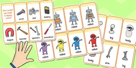 Robot Themed Flashcards (teacher made) - Twinkl