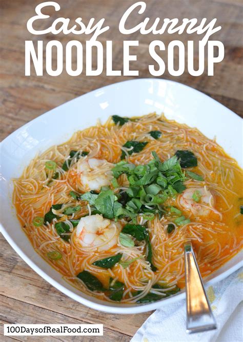 Easy Curry Noodle Soup with Shrimp & Kale (Allergy Friendly!) ⋆ 100 ...