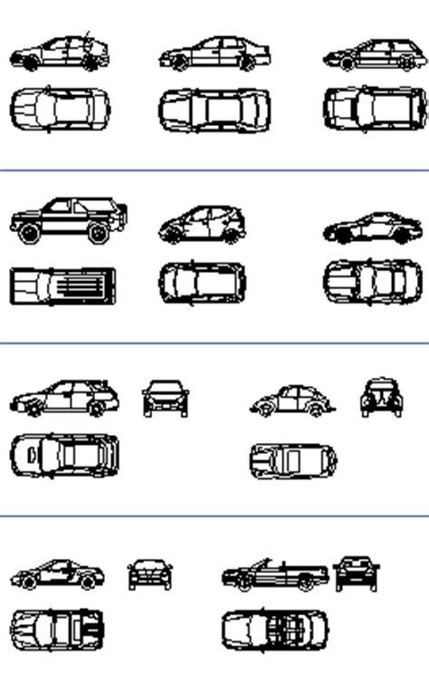 Vehicles-Car CAD Blocks,dwg: cars,lorries,buses,minning equipment,airplanes