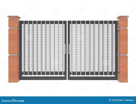 Iron Gate Isolated stock illustration. Illustration of gate - 136767029