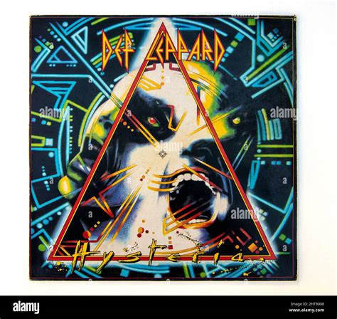 LP cover of Hysteria, the fourth studio album by English rock band Def Leppard, which was ...