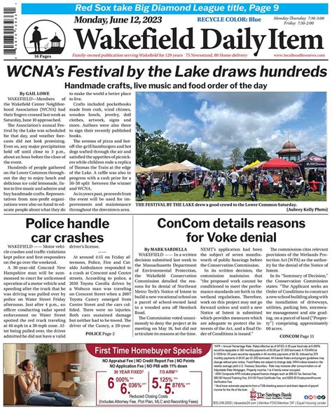 Wakefield Daily Item on Twitter: "Today's front page https://localheadlinenews.com/wakefield ...