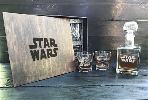 Star Wars Whiskey Decanter Set Personalized Decanter Set Gift