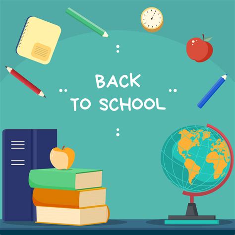 Postcard back to school school admission. Can be used for flyers, banners. 23429398 Vector Art ...