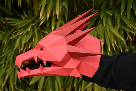 Dragon Puppet Build a Hand Puppet With Just Paper and Glue - Etsy