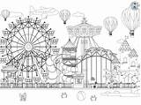 Amusement Park Coloring Pages To Print sketch template