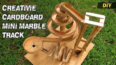 How to make a creative cardboard mini marble track - DIY tutorial ...