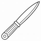 Knife coloring Page Outline book Line Art Drawing  sketch template