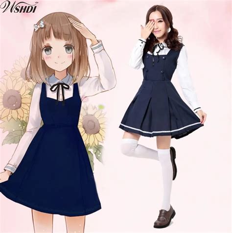 Lovely Japan School Uniform Costume Japan Anime Girl Maid Sailor School ...