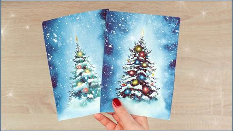 How to Paint a Christmas Tree in Watercolors - YouTube