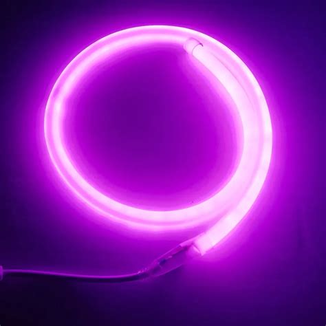 1 10meters Purple Color mini Neon flex 14mm diameter round , 360 degree ...