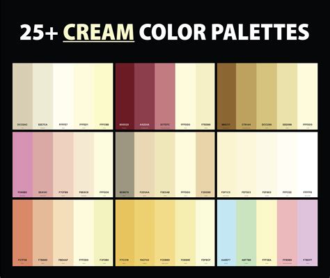 25+ Best Cream Color Palettes with Names and Hex Codes – CreativeBooster