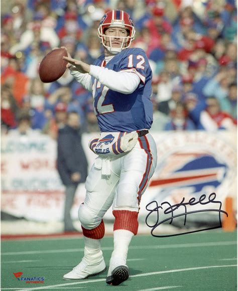 Jim Kelly Buffalo Bills Autographed 8" x 10" Throwing Photograph