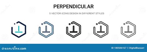 Perpendicular Symbol Vector Icon On White Background. Flat Vector Perpendicular Symbol Icon ...