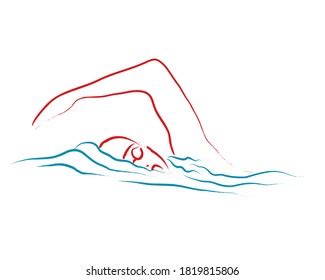 Swimmer Sketch Royalty-Free Images, Stock Photos & Pictures | Shutterstock