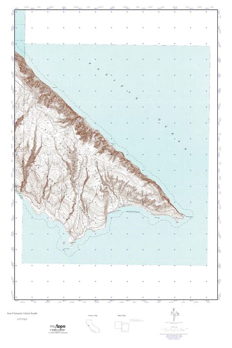 MyTopo San Clemente Island South, California USGS Quad Topo Map