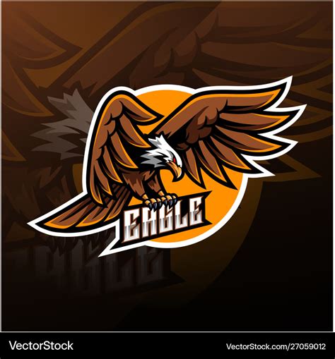 Eagle sport mascot logo design Royalty Free Vector Image