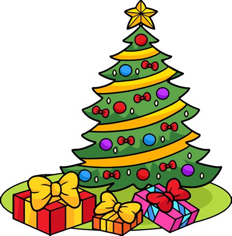 Christmas Tree with Gifts Cartoon Colored Clipart 11418537 Vector Art ...