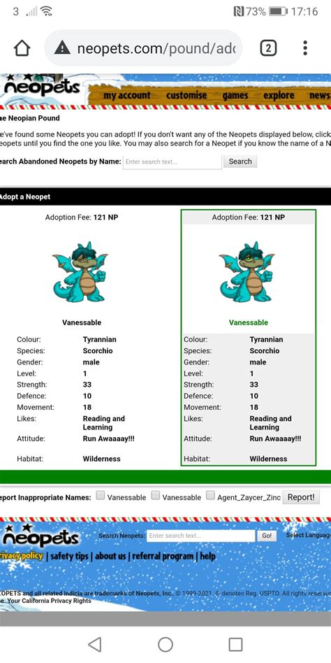 Tyrannian pets : r/neopets