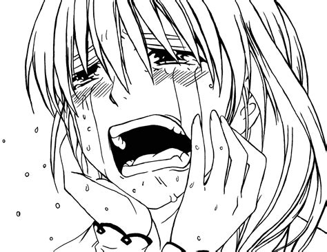 Download Sad Drawing Anime Face Wallpaper | Wallpapers.com