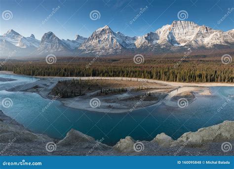 Rocky Mountains on a Autumn Day Jasper National Park in the Canadian ...