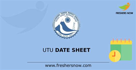 UTU Date Sheet 2021 PDF @ uktech.ac.in | UG, PG Exam Dates