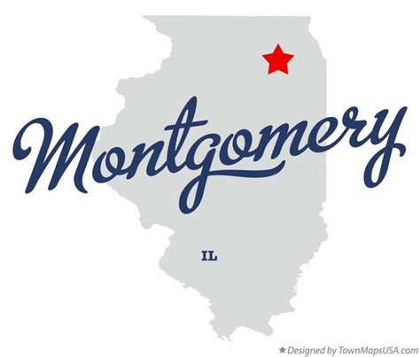 Map of Montgomery, Kane County, IL, Illinois