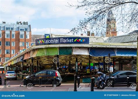 LEICESTER, ENGLAND- 3 April 2021: Leicester Market in Leicester City ...