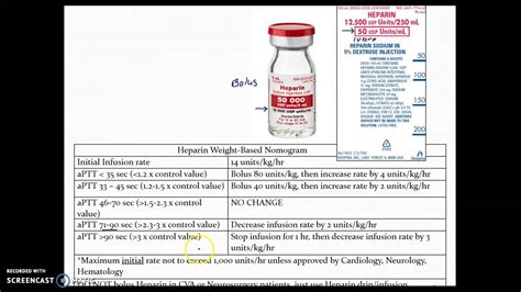 Heparin Protocol 2 - YouTube