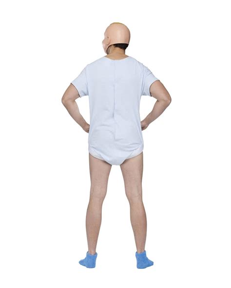 Big Baby Adult Costume | Baby outfit with romper and mask for adults | horror-shop.com