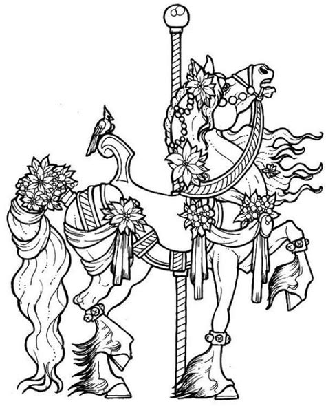 Free Carousel Animals Coloring Pages