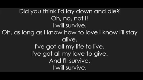 I Will Survive Lyrics (Music) by Gloria Gaynor - Frogtoon