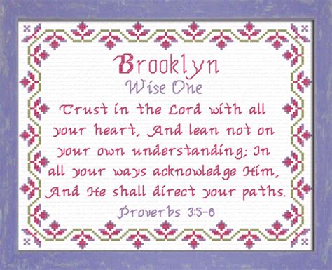 Brooklyn Name Blessings Personalized Names with Meanings and Bible Verses