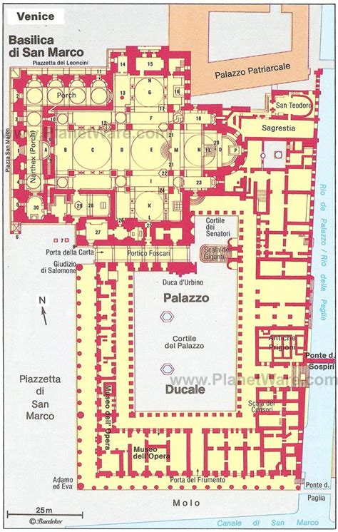 Floor Plan Map of Basilica di San Marco, Venice