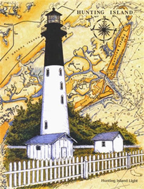 South Carolina Lighthouses - 8 Print Sea Chart Light Collection - Donna ...