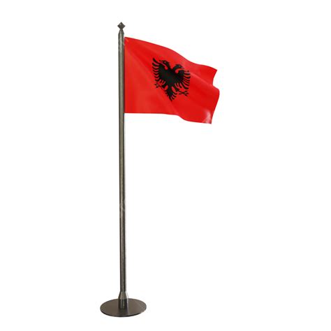 Albania Flag, Flag Of Albania, National Flag Of Albania PNG Transparent Clipart Image and PSD ...