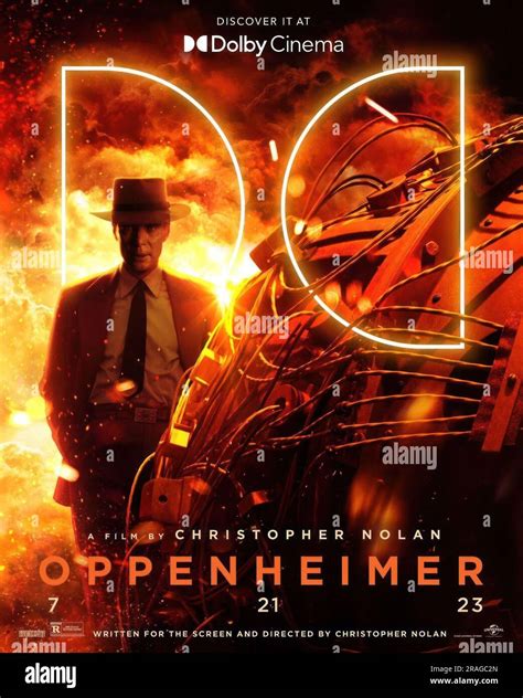 OPPENHEIMER, US Dolby Cinema poster, Cillian Murphy as J. Robert Oppenheimer, 2023. © Universal ...