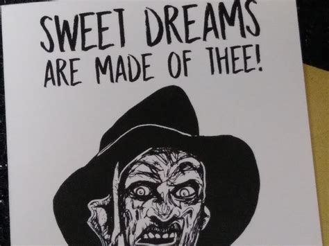 Freddy Krueger Sweet Dreams Are Made of Thee Card Horror - Etsy