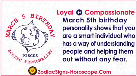 March 5 Zodiac (Pisces) Horoscope Birthday Personality and Lucky Things | ZSH