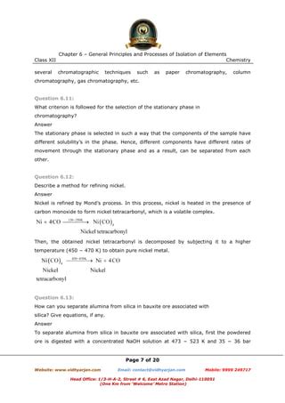 Chapter 6 general principles and processes of isolation of elements | PDF