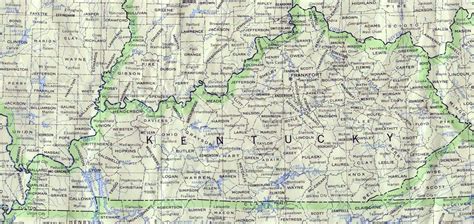 Detailed map of Kentucky state. Kentucky state detailed map | Vidiani ...