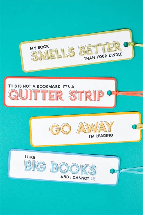 Free Printable Funny Bookmarks - Hey, Let's Make Stuff