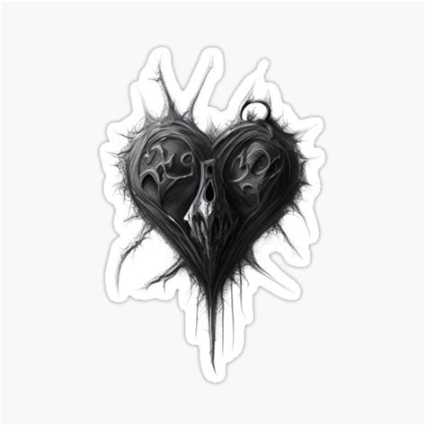 "Gothic pencil drawing Heart - black and white sketch of heart - Gothic heart by CallisC ...