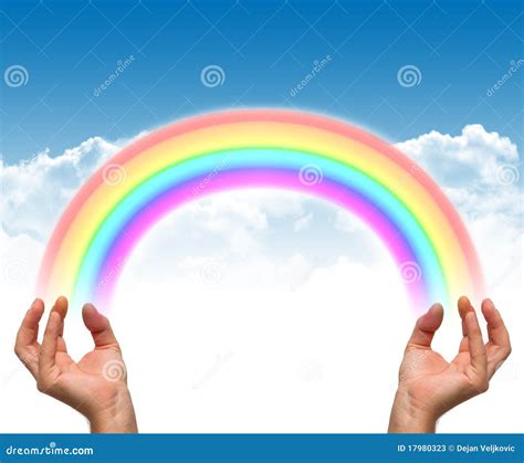 Rainbow And Hands Stock Photos - Image: 17980323