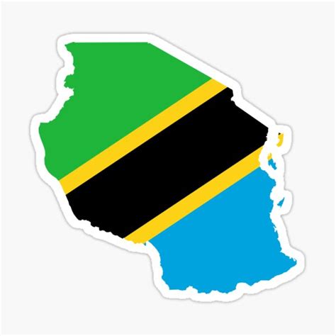 "Tanzania Flag Map" Sticker for Sale by limitlezz | Redbubble