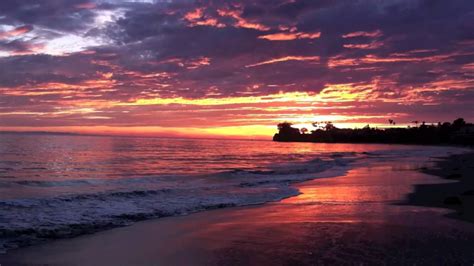 January Santa Barbara Beach Sunset - YouTube