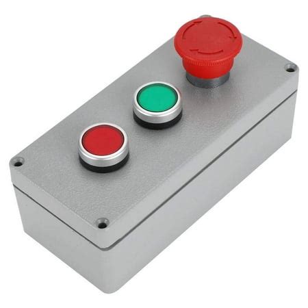 3 Button Red Green Sign Emergency Stop Push Button Switch IP66 ...