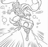 The Avengers Thor Coloring Pages sketch template