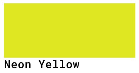 Neon Yellow Color Codes - The Hex, RGB and CMYK Values That You Need