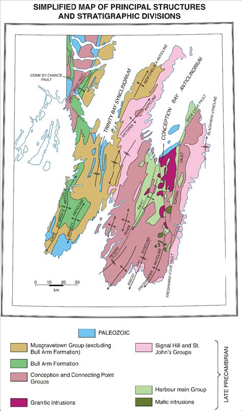 Geology of entire Avalon Peninsula (Newfoundland Department of Mines... | Download Scientific ...